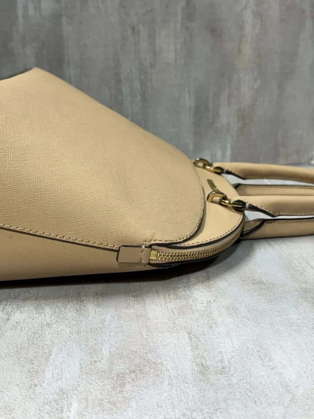 Michael Kors Emmy Large Dome Satchel - Beige
